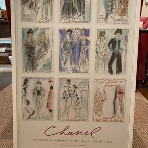Framed Chanel Poster Metropolitan Museum NY Karl Lagerfeld Exhibit 2005